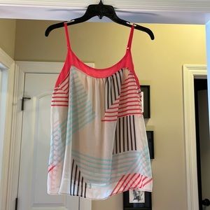 NY&C Geometric Tank with Built-in Shelf Bra